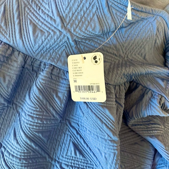 Free People Violet Puff Sleeve Mini Dress NWT - Picture 3 of 3